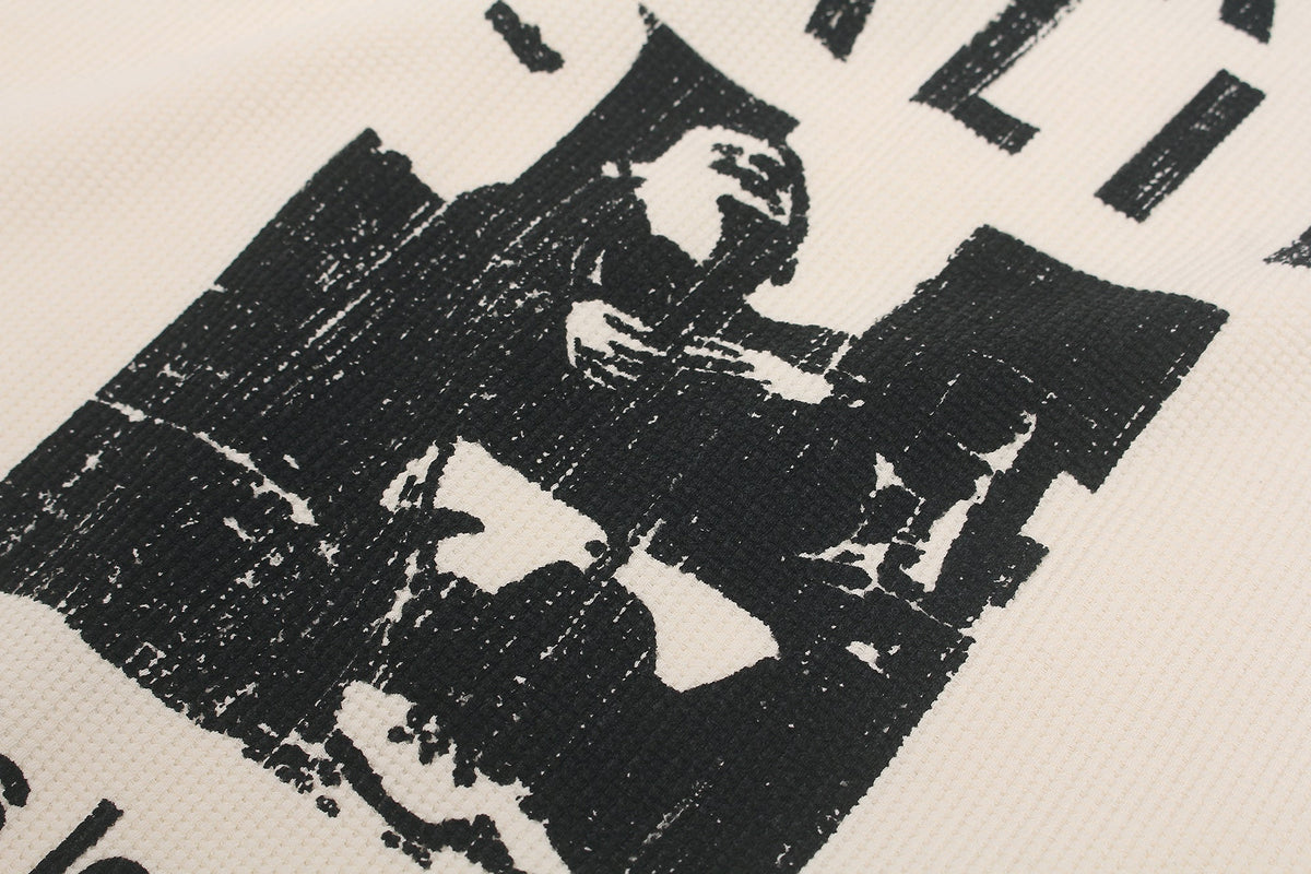 GLFS | Loneliness Text Collage Waffle Sweatshirt - product detail