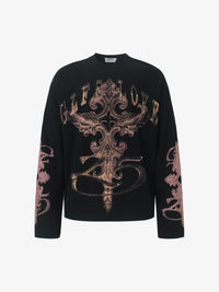 GLFS | Studded Ornate Cross Sweatshirt