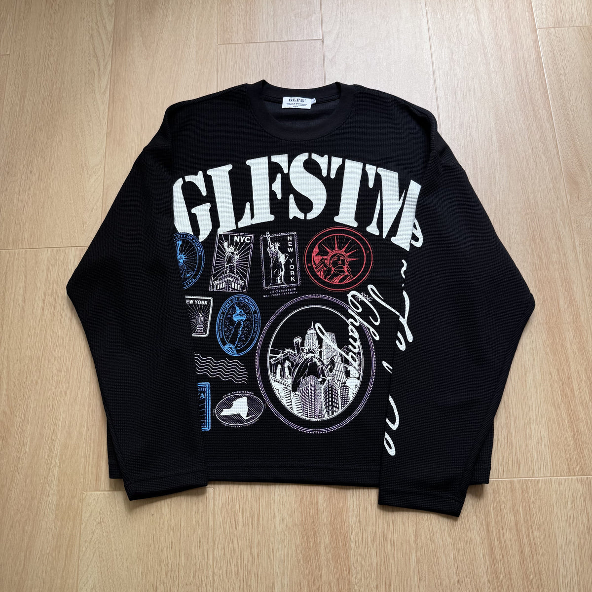 GLFS | Stamp Collage Waffle Sweatshirt - product detail
