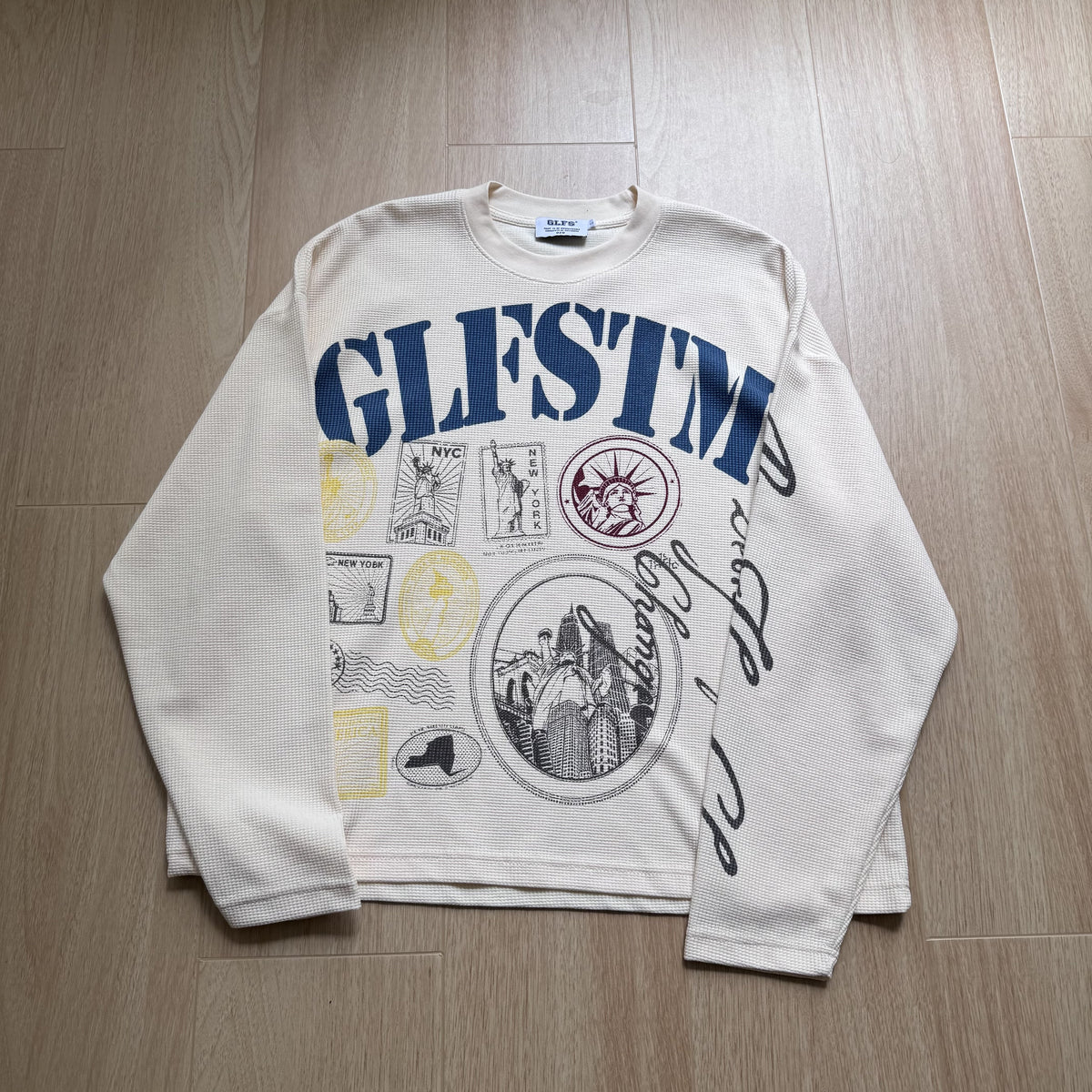 GLFS | Stamp Collage Waffle Sweatshirt - product detail