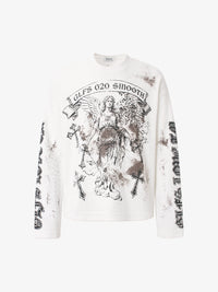 GLFS | Gothic Figure Cross Print Sweatshirt