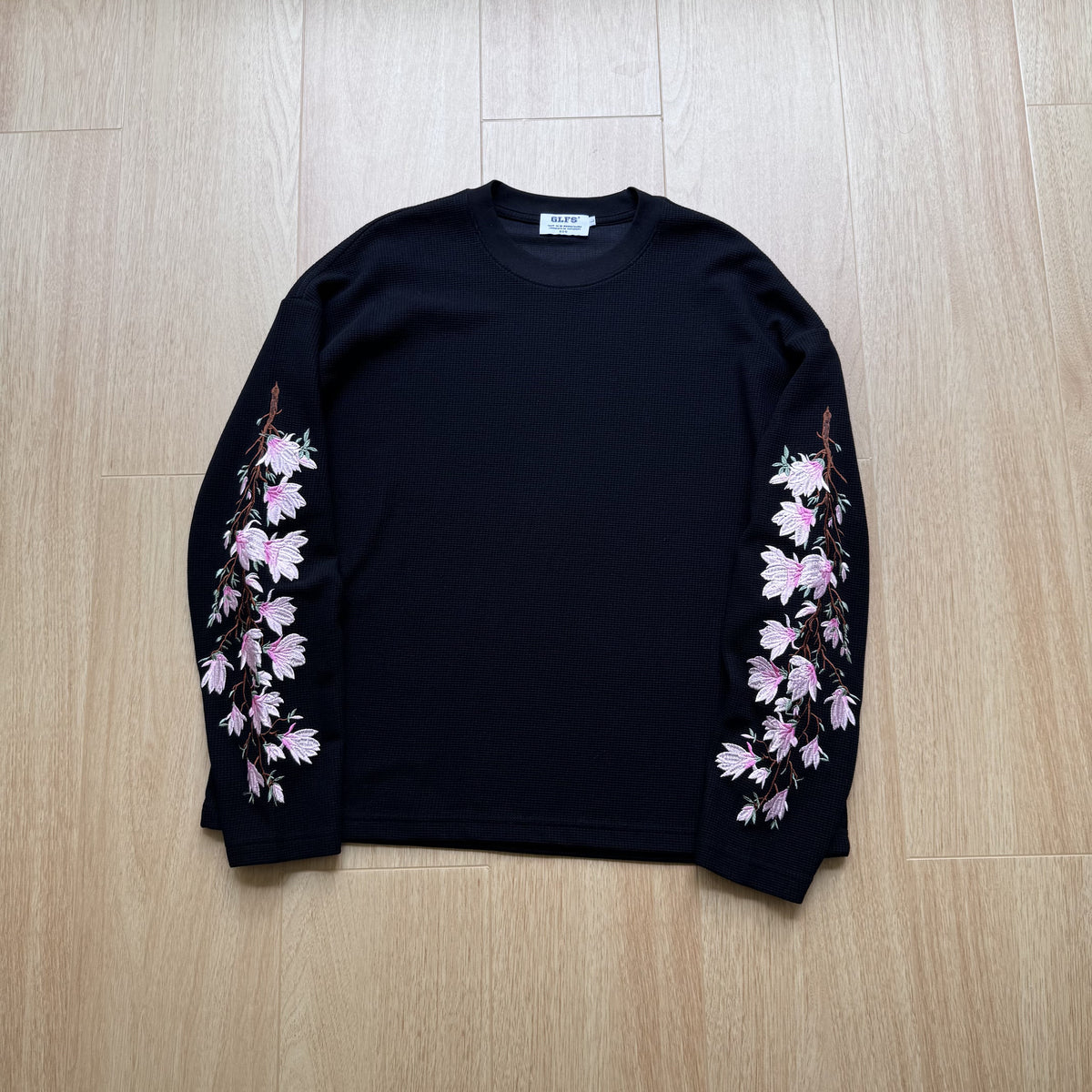 GLFS | Floral Embroidered Sleeve Sweatshirt - product detail
