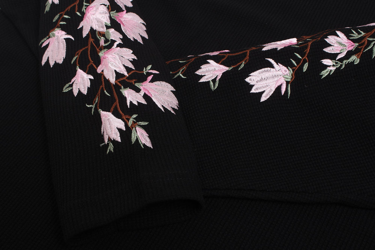 GLFS | Floral Embroidered Sleeve Sweatshirt - product detail
