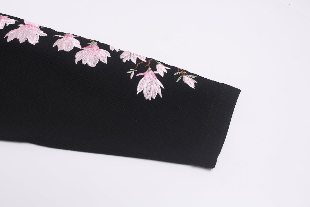 GLFS | Floral Embroidered Sleeve Sweatshirt - product detail