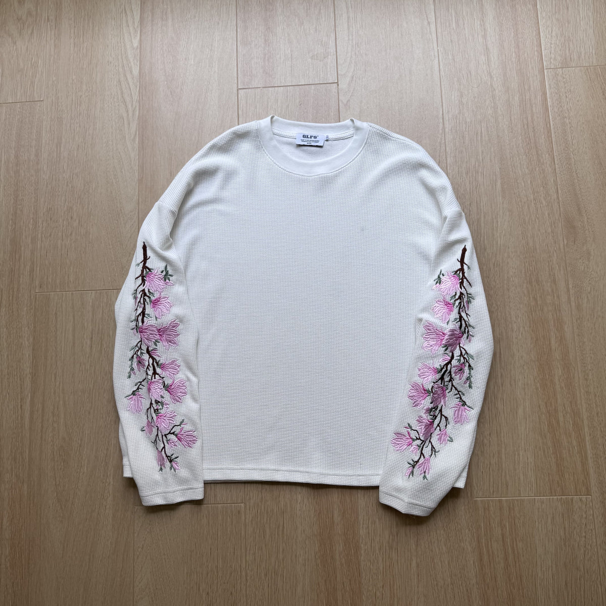 GLFS | Floral Embroidered Sleeve Sweatshirt - product detail