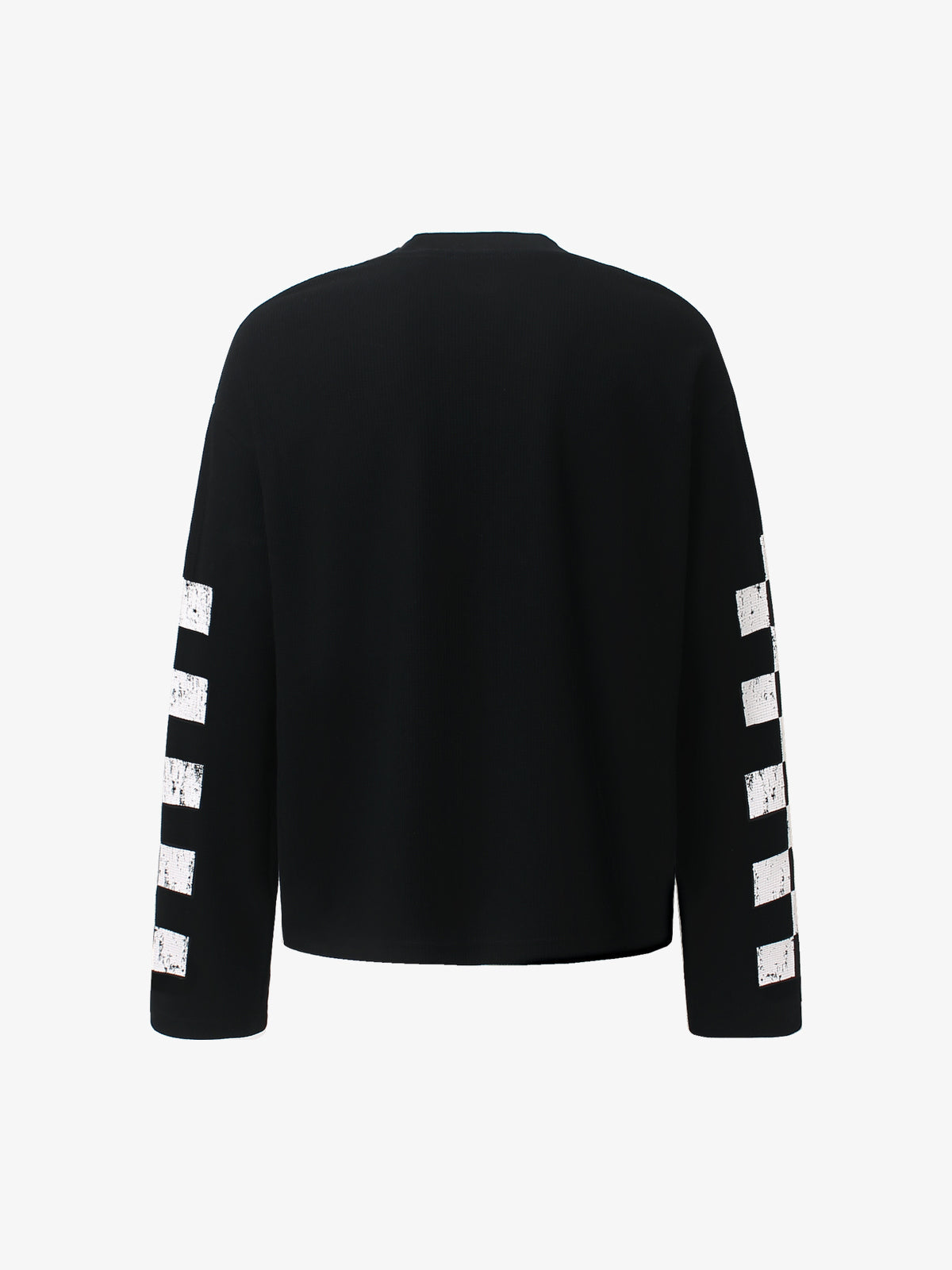 GLFS | Motorcycle 123 Color Block Sweatshirt in Cream-Black - back view