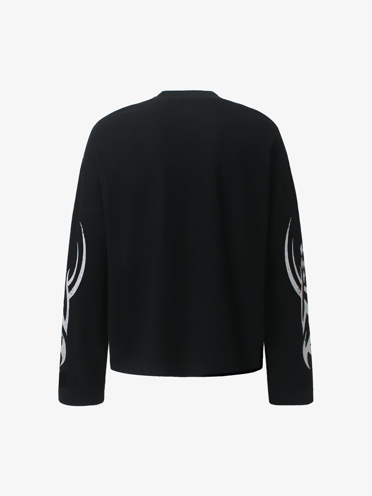 GLFS | Number 891 Color Block Sweatshirt in Cream - back view