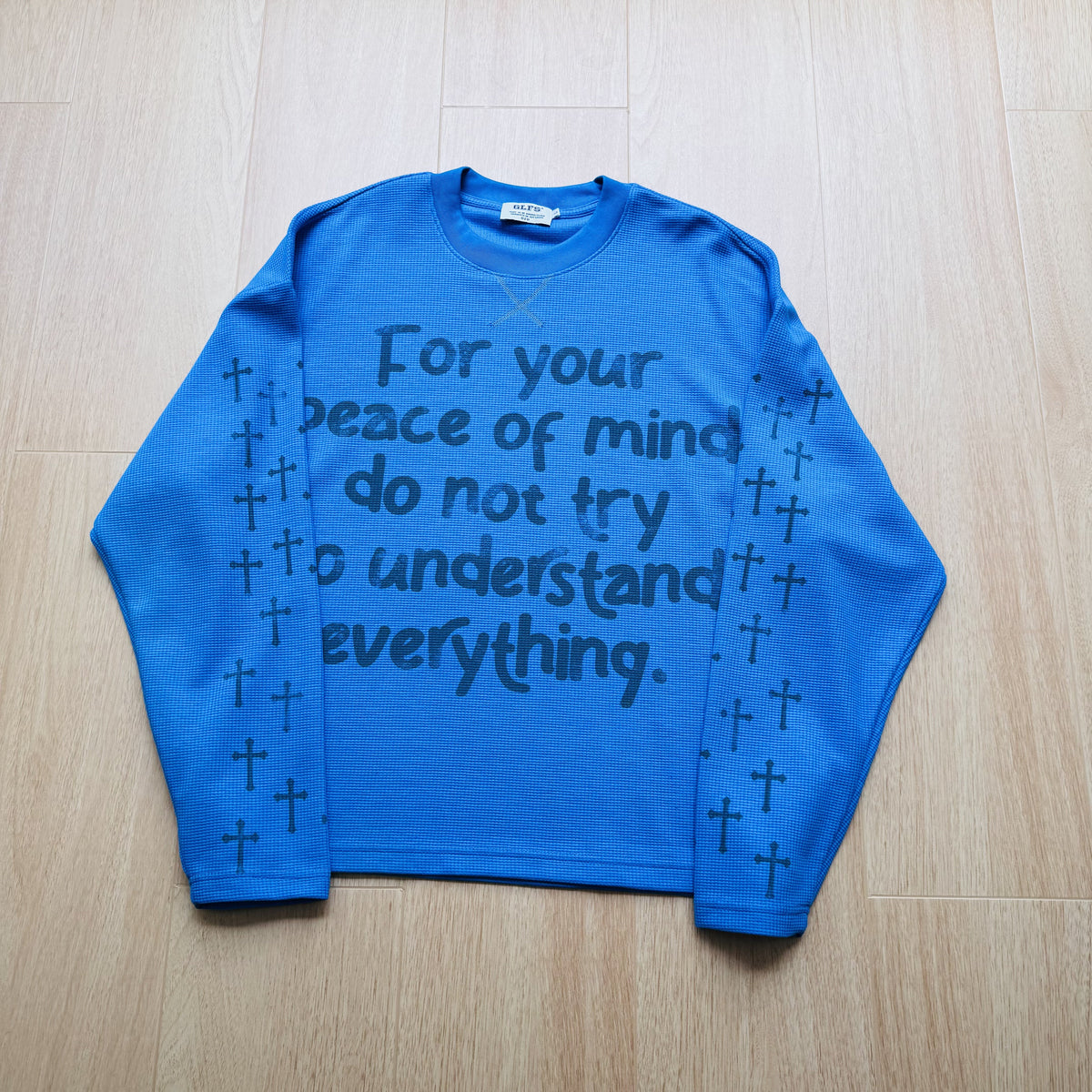 GLFS | Cross Sleeve Slogan Sweatshirt - product detail