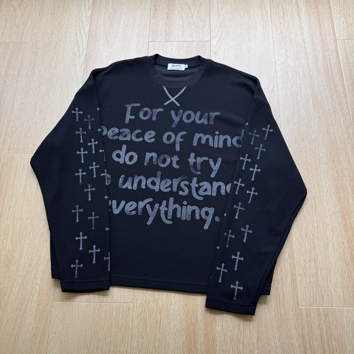 GLFS | Cross Sleeve Slogan Sweatshirt - product detail