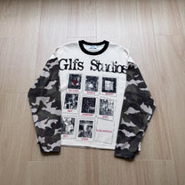 GLFS | Newspaper Collage Camo Sleeve Sweatshirt - product detail