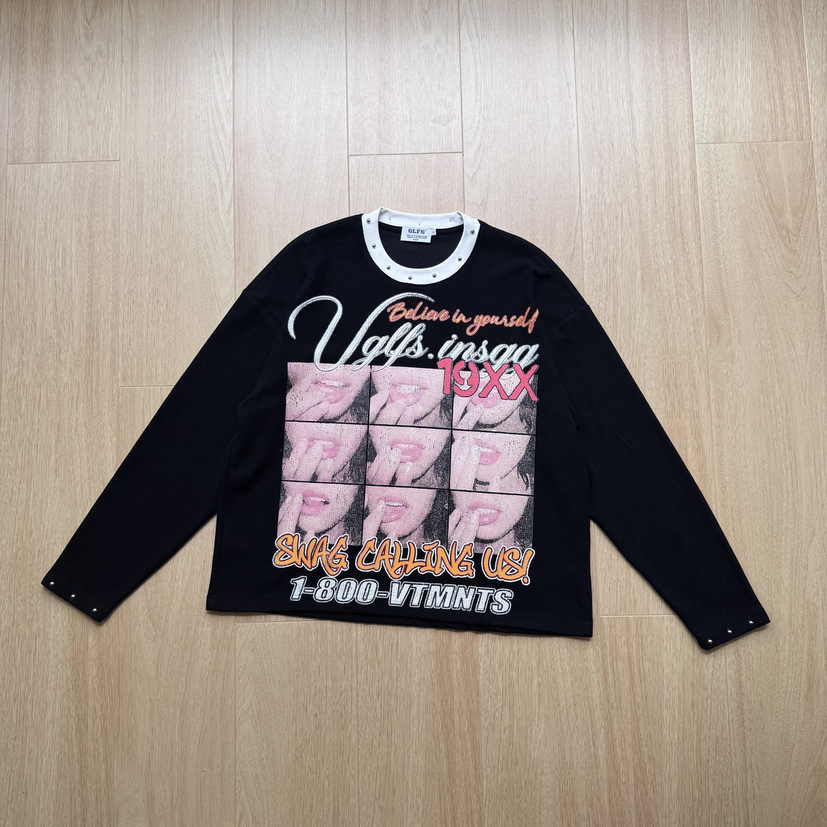 GLFS | Studded Lip Collage Sweatshirt - product detail
