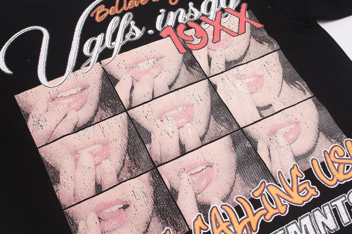 GLFS | Studded Lip Collage Sweatshirt - product detail