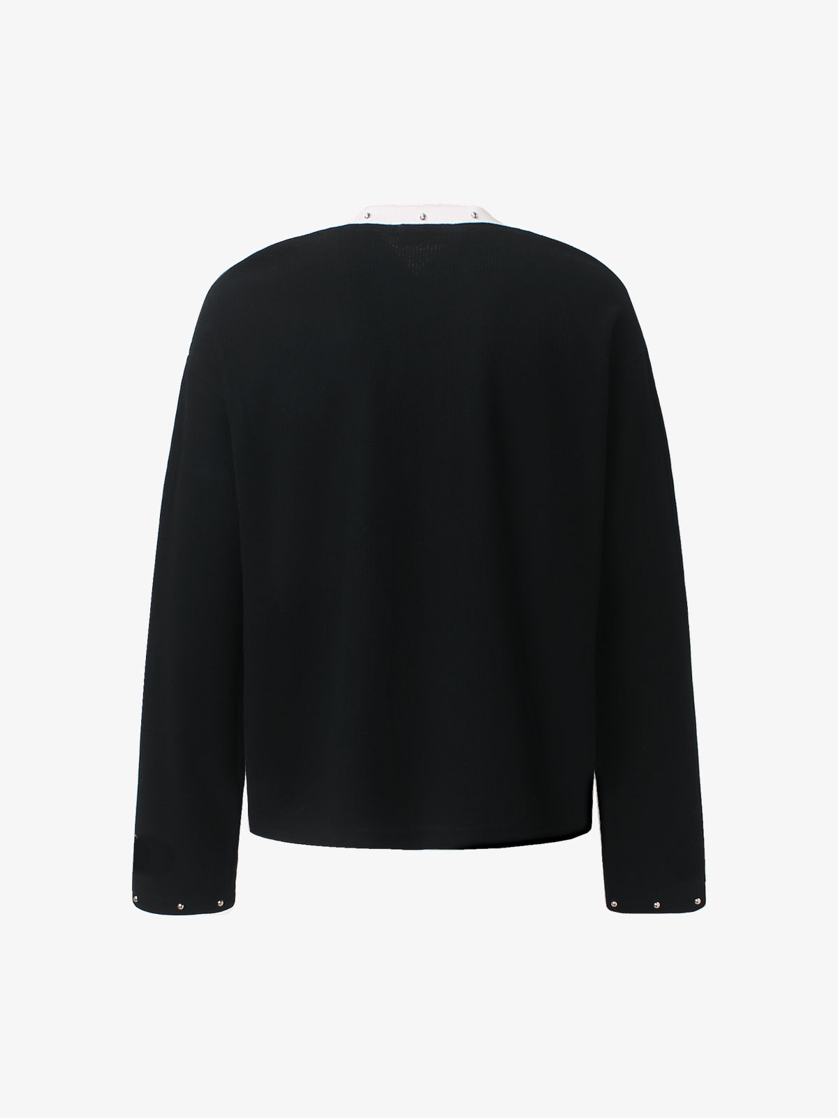 GLFS | Studded Lip Collage Sweatshirt in Black - back view