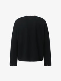 GLFS | Studded Lip Collage Sweatshirt in Black - back view