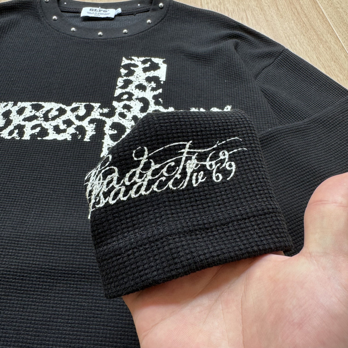 GLFS | Studded Leopard Cross Sweatshirt - product detail