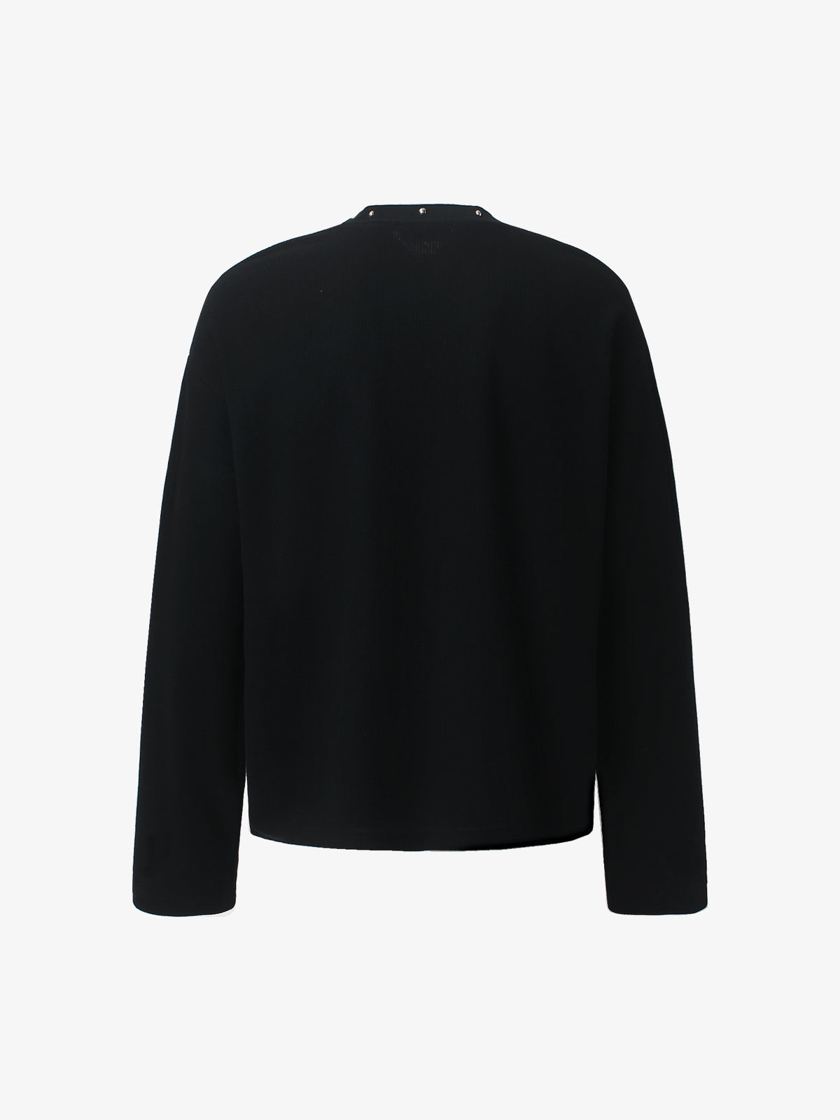 GLFS | Studded Distressed Cross Sweatshirt in Black - back view