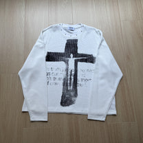 GLFS | Studded Distressed Cross Sweatshirt - product detail