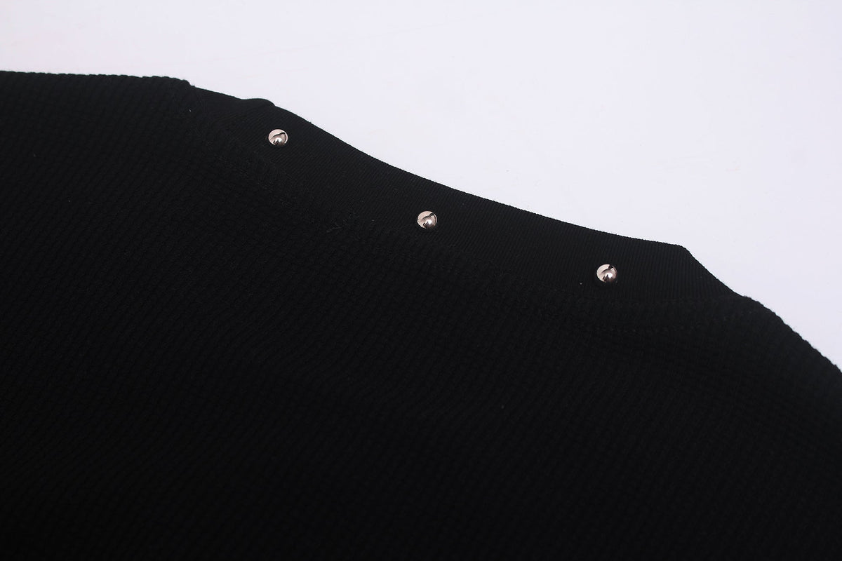 GLFS | Studded Newspaper Print Sweatshirt - product detail