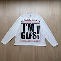 GLFS | Studded Newspaper Print Sweatshirt - product detail