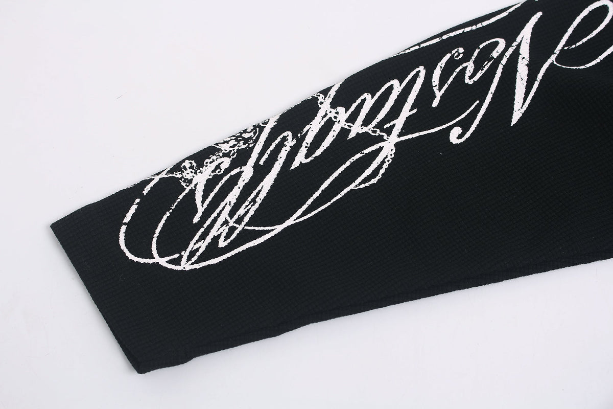 GLFS | Studded Shadow Figure Waffle Sweatshirt - product detail