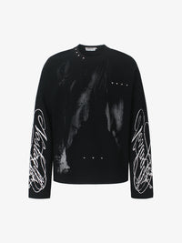 GLFS | Studded Shadow Figure Waffle Sweatshirt