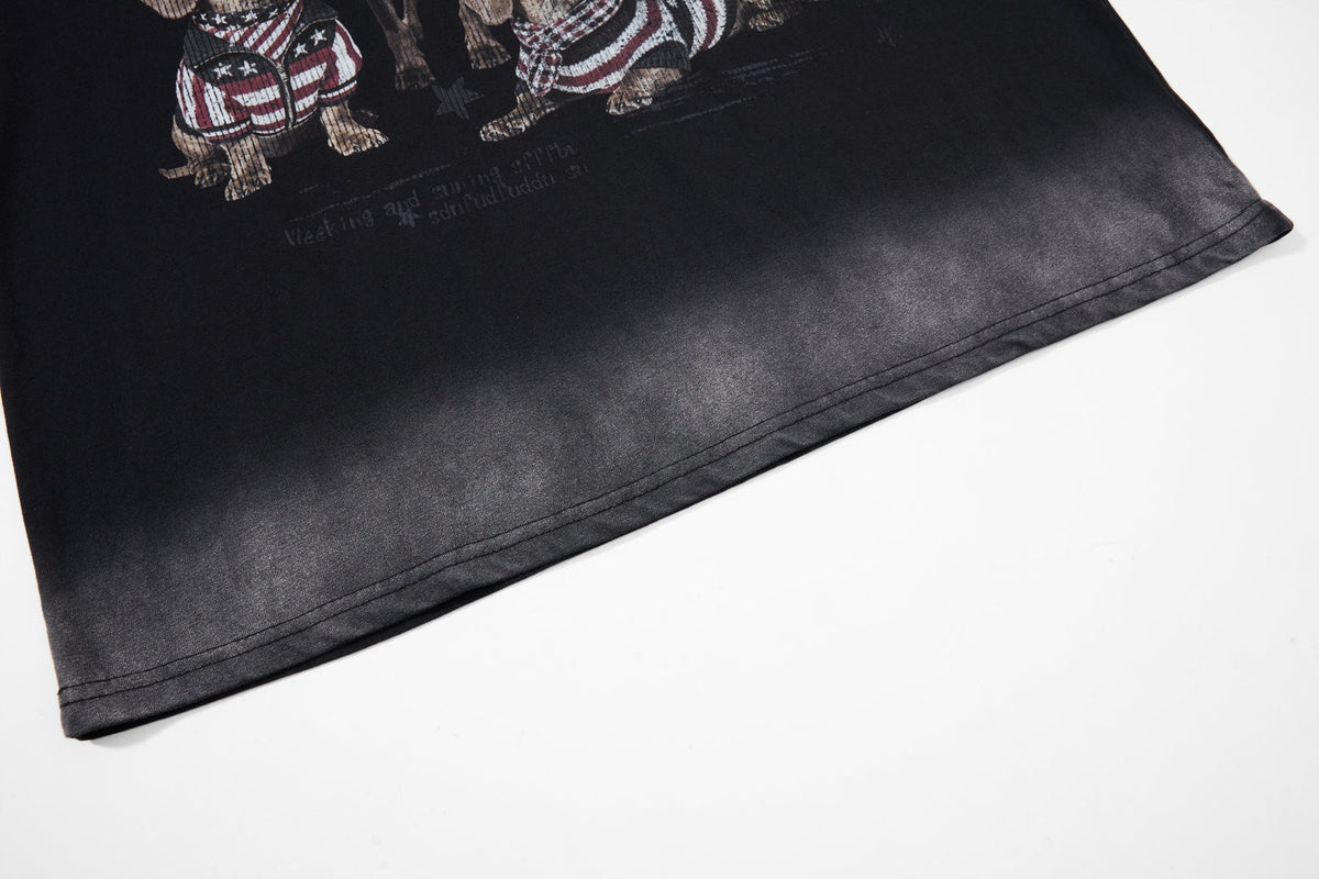 INSERROR MAFA | Distressed Dog Collage Sweatshirt - product detail