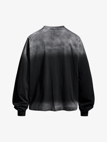 INSERROR MAFA | Distressed Dog Collage Sweatshirt in Black - back view