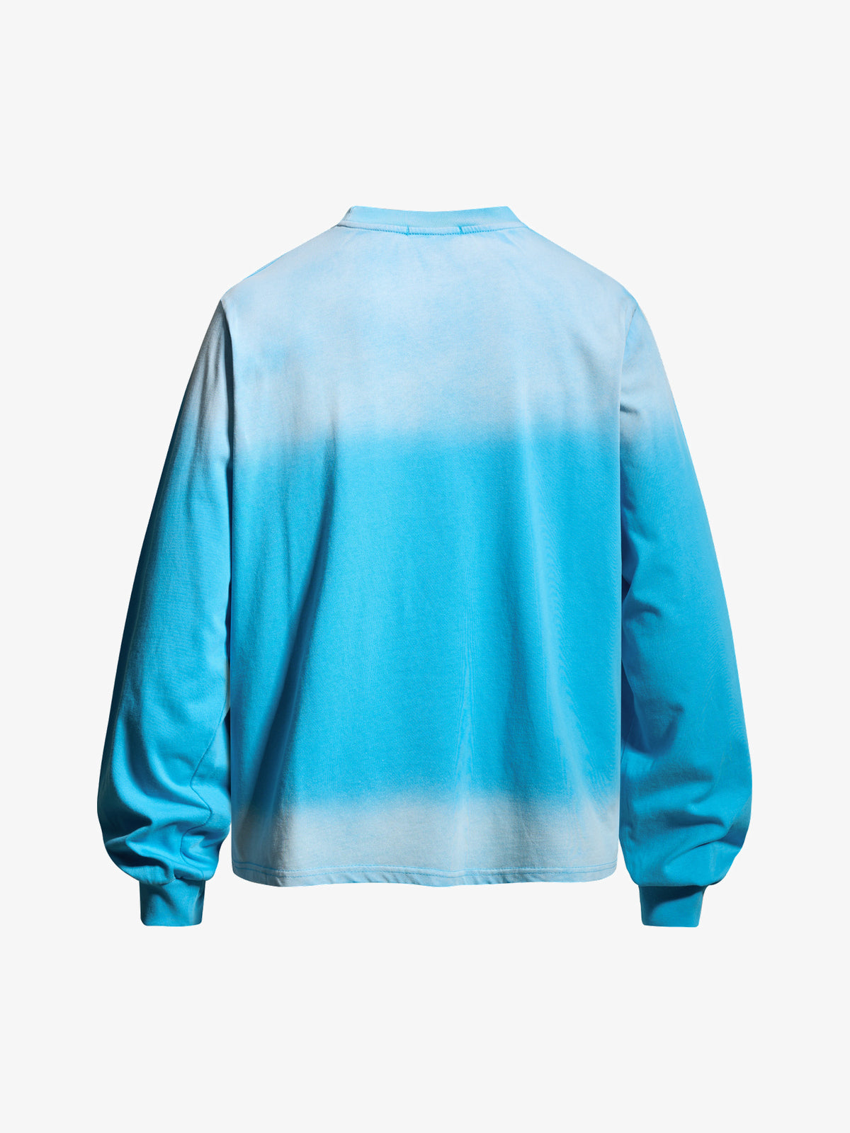 INSERROR MAFA | Distressed Dog Collage Sweatshirt in Blue - back view