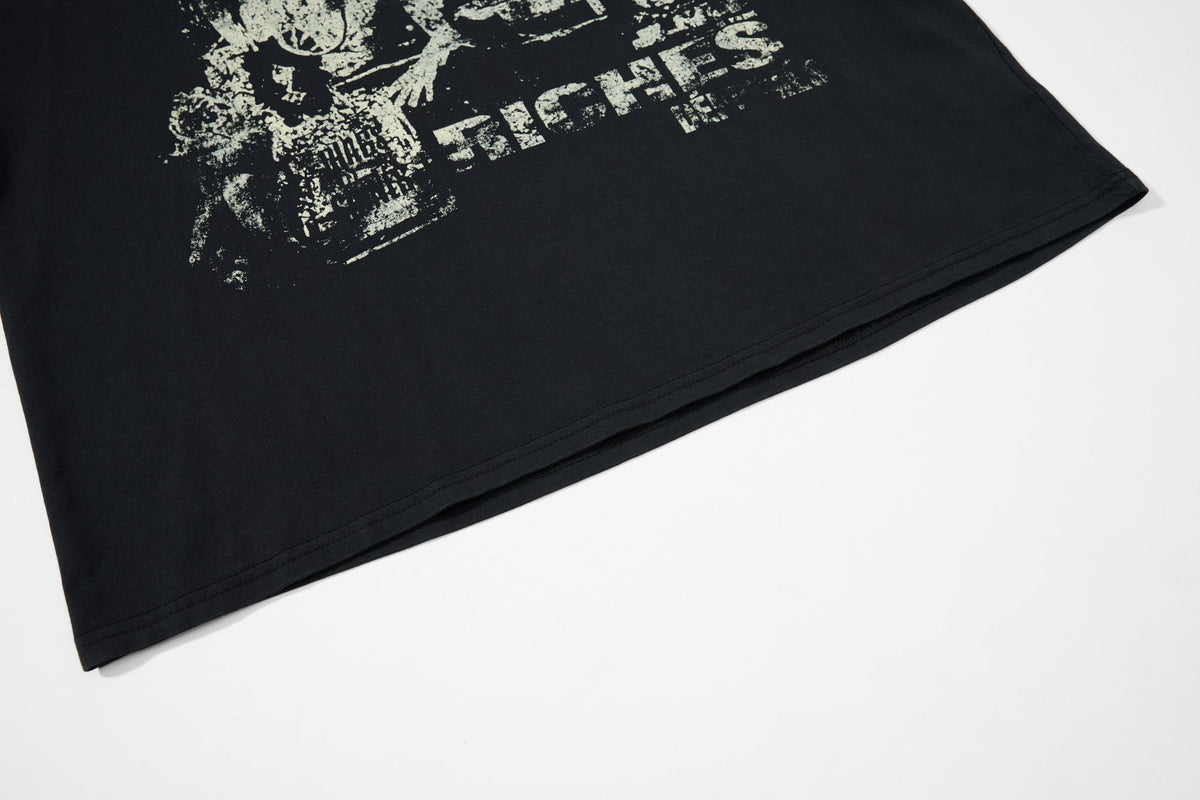 INSERROR MAFA | Distressed Figure Layered Sleeve Sweatshirt - product detail