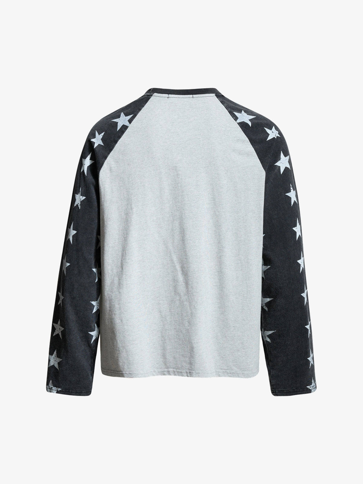 INSERROR MAFA | Cityscape Star Raglan Sweatshirt in Gray - back view