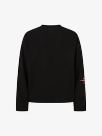 MCCNN | Triple Cross Star Sweatshirt in Black - back view
