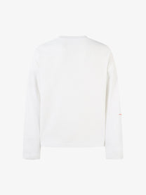 MCCNN | Triple Cross Star Sweatshirt in White - back view