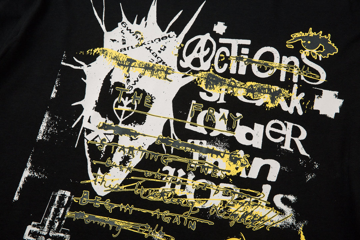 MCCNN | Poster Collage Layered Sleeve Sweatshirt - product detail