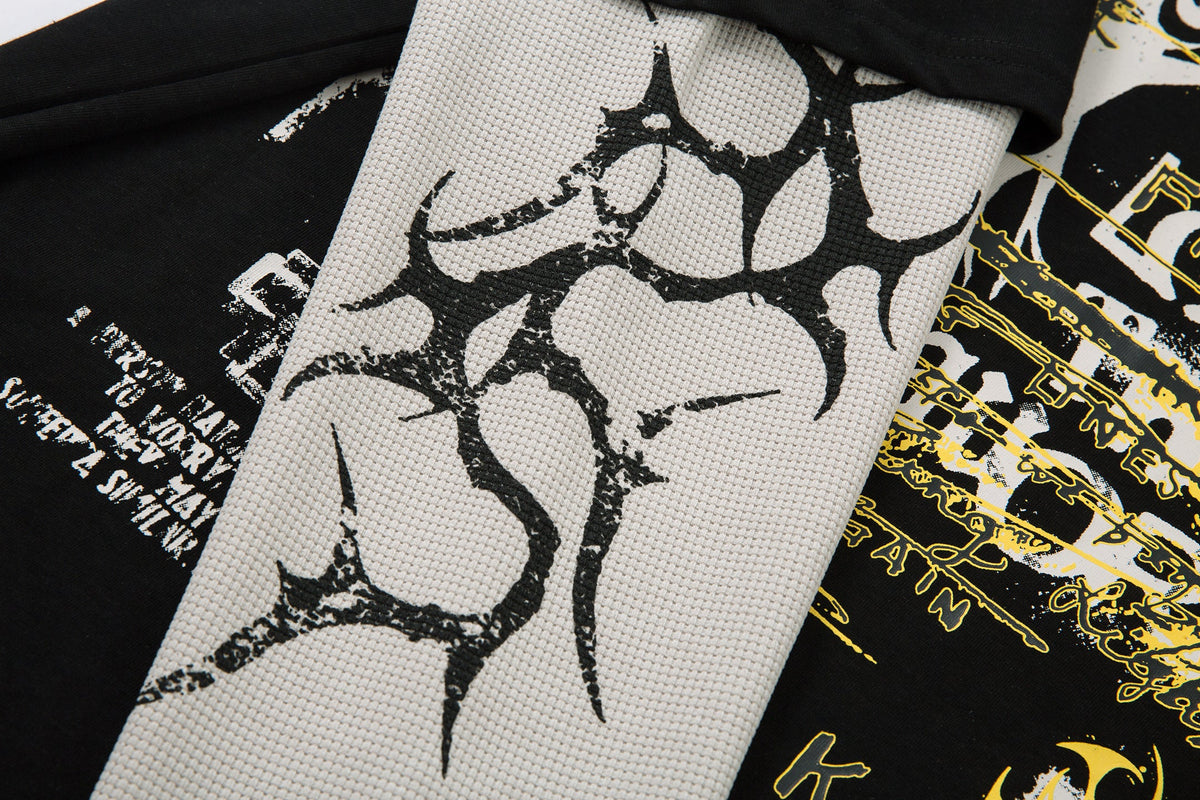 MCCNN | Poster Collage Layered Sleeve Sweatshirt - product detail
