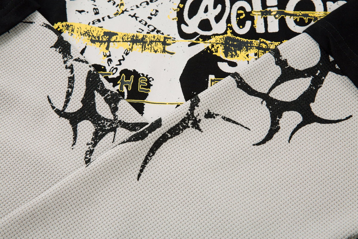 MCCNN | Poster Collage Layered Sleeve Sweatshirt - product detail