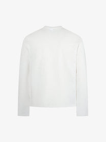 MCCNN | Distressed Union Jack Sweatshirt in White - back view
