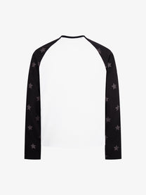 MCCNN | Union Jack Raglan Sweatshirt in White - back view