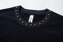 MFOUR | Studded Number 17 Layered Sweatshirt - product detail
