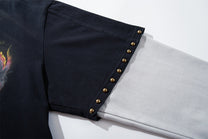 MFOUR | Studded Number 17 Layered Sweatshirt - product detail
