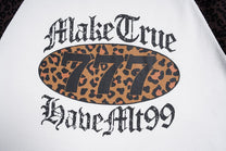 MT99 | Leopard Raglan Letter Sweatshirt - product detail