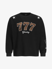 MT99 | Embroidered Leopard 777 Sweatshirt