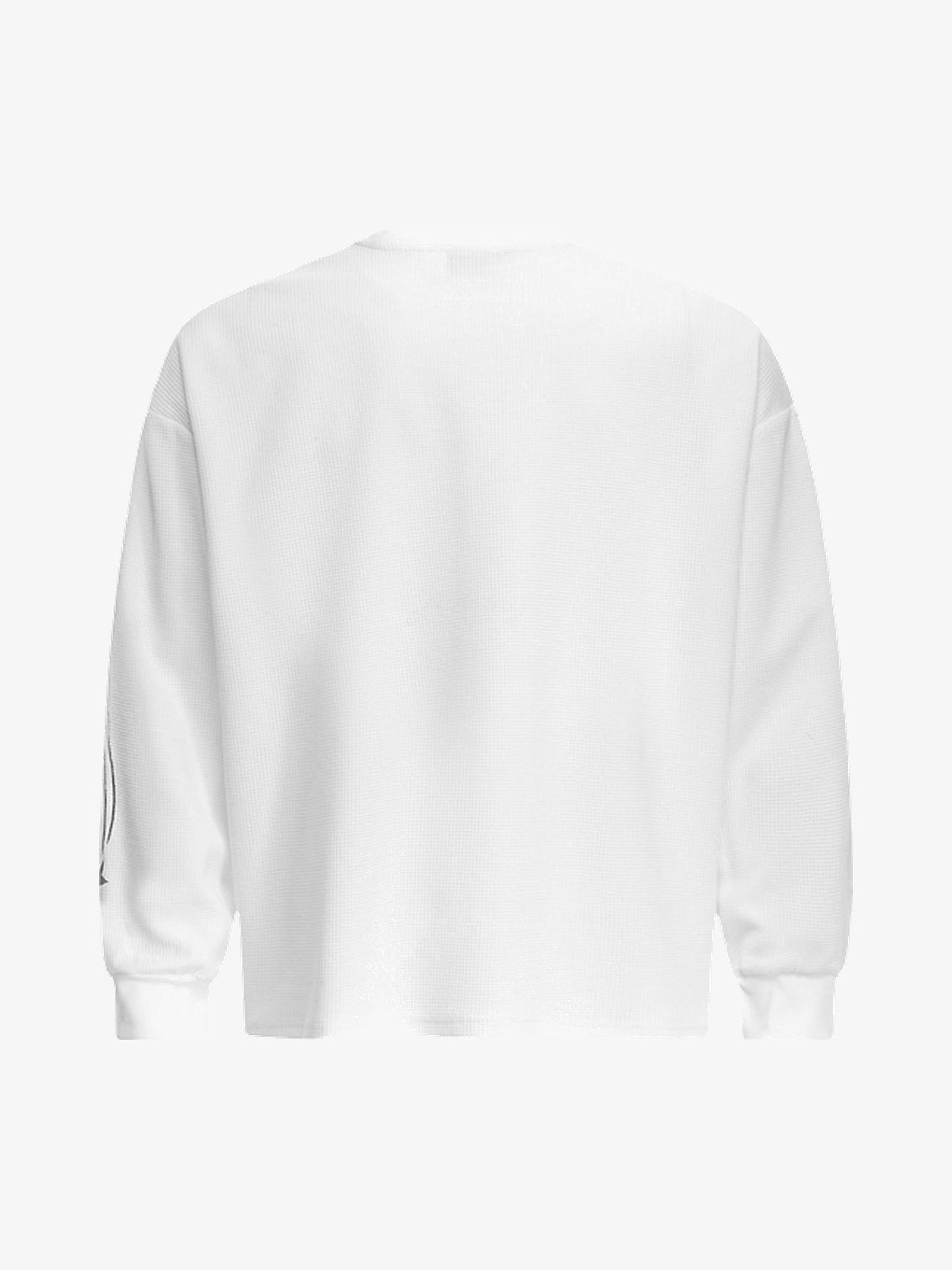 MT99 | Embroidered Leopard 777 Sweatshirt in White - back view