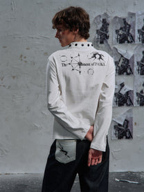 PAIKI | Studded Figure Stand Collar Sweatshirt - product detail