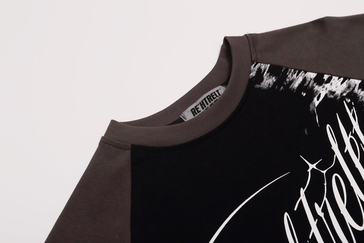 REFUSION | Leopard Script Panel Sweatshirt - product detail