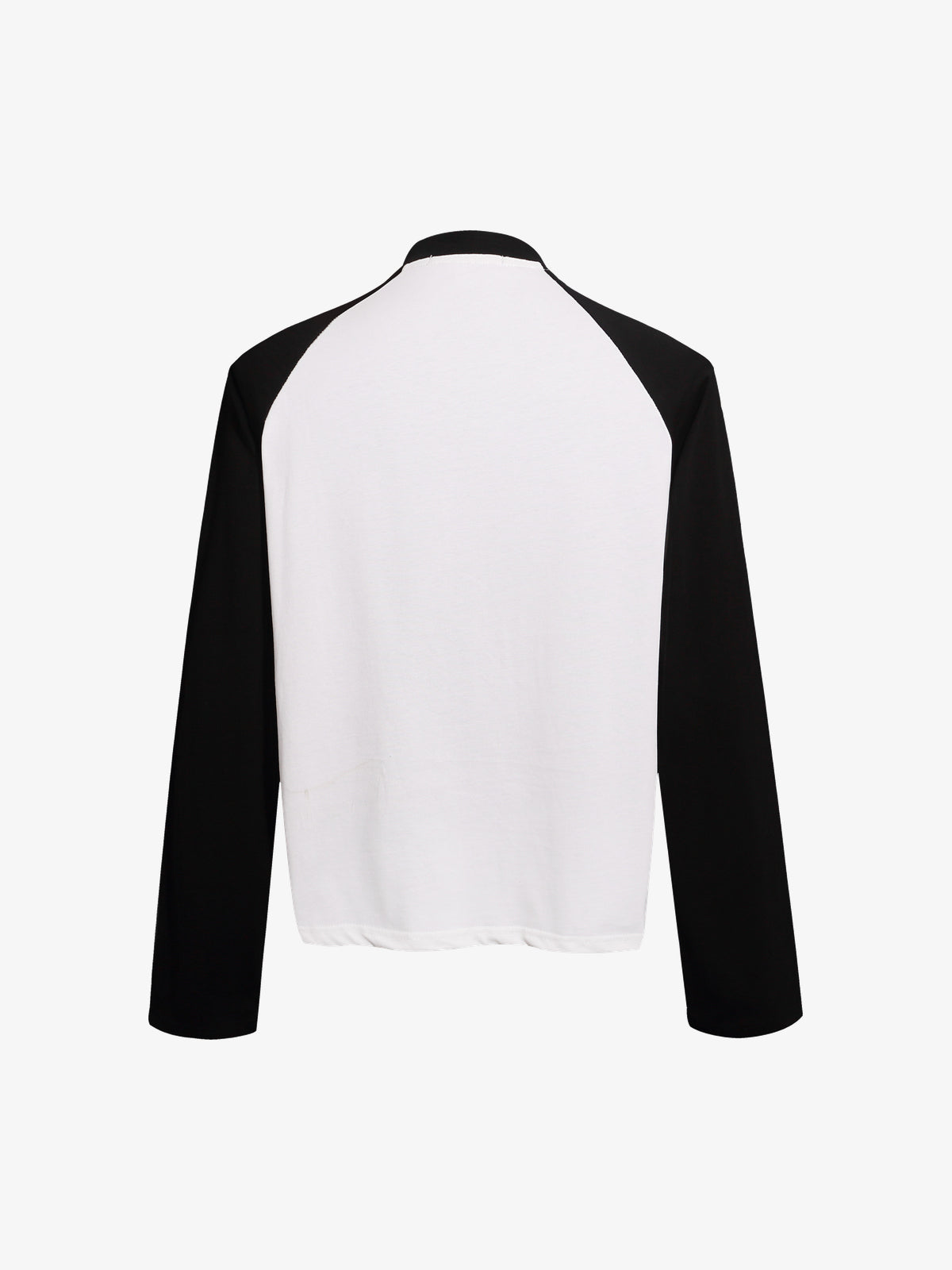 REFUSION | Leopard Script Panel Sweatshirt in White - back view