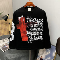 SAVAGE BASE | Red Block Letter Waffle Sweatshirt - product detail