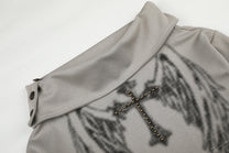 SEVEERS | Wing Print Off Shoulder Sweatshirt - product detail