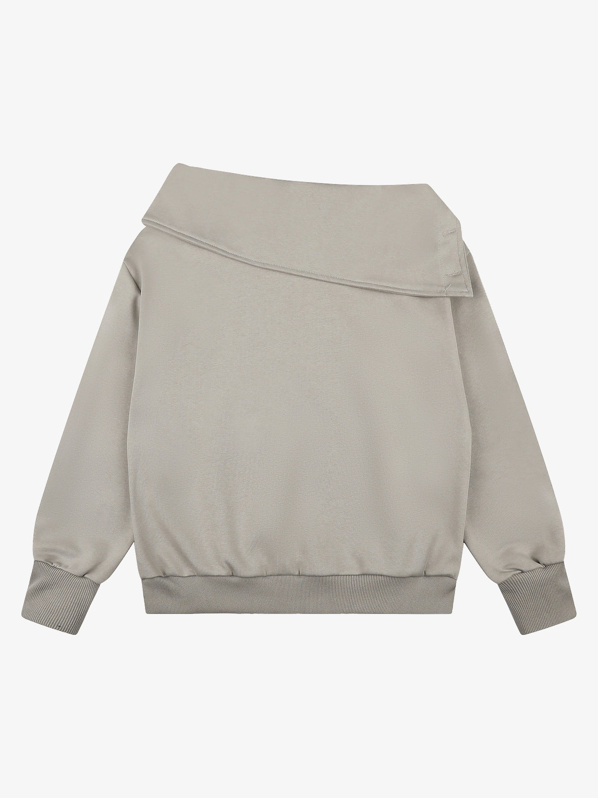 SEVEERS | Wing Print Off Shoulder Sweatshirt in Gray - back view