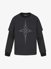 SMK MADE | Star Emblem Layered Sleeve Sweatshirt