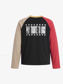 SPECTRA VISION | Figure Print Color Block Sweatshirt in Black - back view